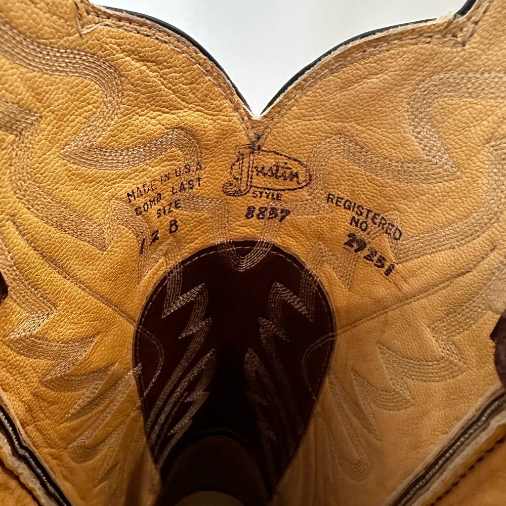 Men’s size 12 Justin Western Boots - Picture 2 of 4